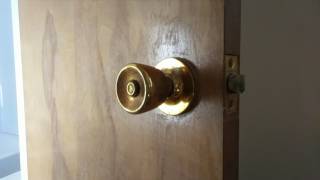 How to remove a doorknob that doesnt have exposed screws [upl. by Earesed302]