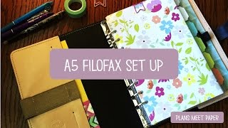 A5 Filofax Original Planner Setup August 2016 [upl. by Aketal62]