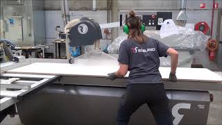 Groove cutting on Robland PS 3200 X3 Panel saw [upl. by Zat575]