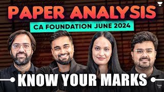 Paper खत्म Analysis शुरू 🔍  All Subjects Check Your Marks📄  CA Foundation June 2024 [upl. by Ellinehc]