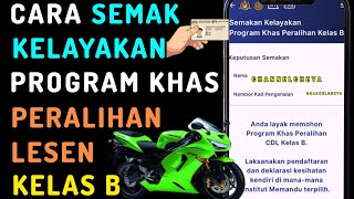 Cara Semak Kelayakan Lesen B Full [upl. by Nilloc]