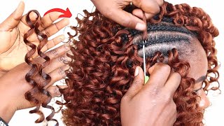 Easy Curly Crochet Hairstyle Using Braid Extension  Beginner Friendly [upl. by Arnon]