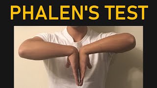 Phalens Test  Phalens Maneuver  WristFlexion test  Reverse Prayer [upl. by Langelo24]