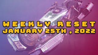 Destiny 2 Reset Guide  January 25th 2022  Eververse Inventory and Activities [upl. by Oos]