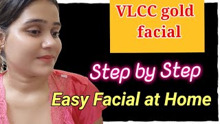 step by step facial at home  VLCC facial gold kit  Shivanisingh9554official [upl. by Pentheas115]