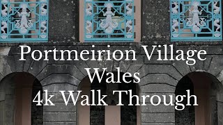 Portmeirion Village Wales 4k Walk Through  Where The Prisoner was filmed [upl. by Enylcaj]