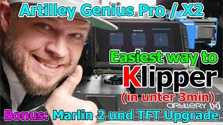 Genius Pro  Sidewinder X2 Klipper Marlin 2 TFT Upgrade [upl. by Yeltrab826]