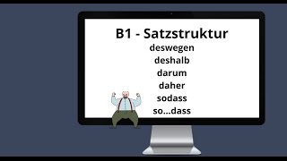 ᐅ Deutsch Satzbau und Konnektoren Deshalb deswegen darum daher sodass sodass Deutsch B1B2 [upl. by Nettle514]