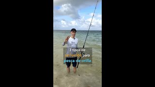 3 tipos de señuelos para pesca de orilla en el mar [upl. by Christoforo]