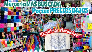 MEGA MERCERÍA con productos A PRECIOS BAJOS 🤯Servilletas para NAVIDAD ESTAMBRES HILOS AGUJAS [upl. by Iatnohs843]