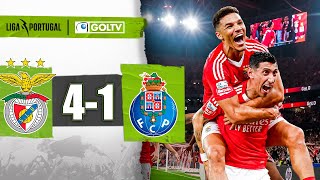 DOBLETE INFERNAL DEL FIDEO DI MARÍA EN EL CLÁSICO PORTUGUÉS  Benfica 41 Porto  Liga Portugal 2024 [upl. by Urbanus]