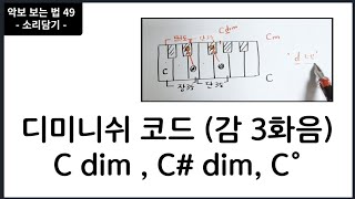 디미니쉬 코드  감 3화음  dim  음악이론 [upl. by Annatnas286]