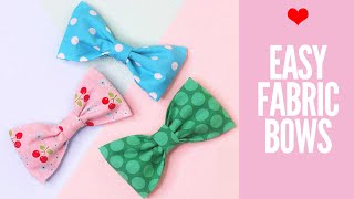 How to Make Fabric Bows DIY Hair Accessories DIY Fabric Bow [upl. by Catto]