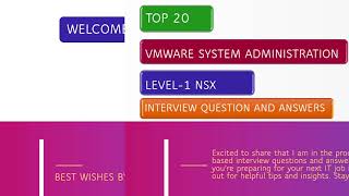 VMware System Administration Interview Questions amp Answers  Level 1  Beginner to Intermediate [upl. by Aelahc178]