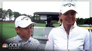 Annika Sorenstam nearly moved to tears by son at PNC Championship  Golf Channel [upl. by Ijar205]