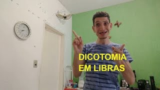 Sinal de DICOTOMIA em LIBRAS [upl. by Sidnarb282]