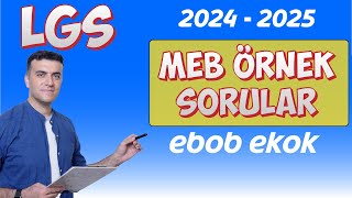 Ebob Ekok MEB ÖRNEK SORULAR 2025 kerim hoca [upl. by Anevad]