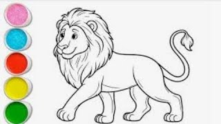 Lion drawing for kids how to draw a cute lioneasy for kid lion liondrawing viralvideo veryeasy [upl. by Albright]