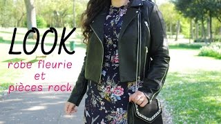 LOOK  Mixer robe longue fleurie et pièces rock [upl. by Nahgeem512]