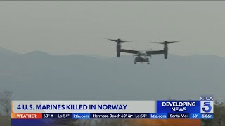 4 Marines die in Norway Osprey crash during NATO drill [upl. by Tterraj]