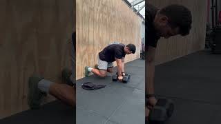 Bear Crawl Wall Hip Retroversion Dumbell Alterning Row [upl. by Yendyc]