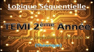 28 Compteur Asynchrone Modulo 7 Théorique Avec Bascule D  JK  Chron  شرح مبسط جدا بالدارجة [upl. by Nennek]