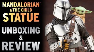 Mandalorian amp The Child  Grogu Kotobukiya Star Wars Statue Unboxing amp Review  Polystone Perfection [upl. by September991]