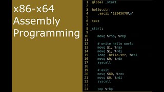 x8664 Assembly ASM 1  Hello World [upl. by Onfroi]