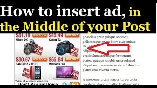 How to Insert Ads in the middle of your post  Wordpress Ad Plugin 2019 [upl. by Nomelc33]