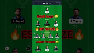 EST vs CZE today dream11 prediction team  Estonia vs Czechia  dream11 t10 est cze [upl. by Blanding]