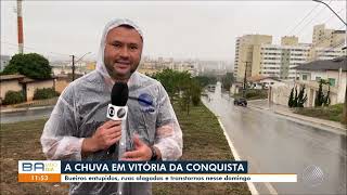 Bahia Meio Dia  alagamentos e outros problemas causados pela chuva em Vitória da Conquista [upl. by Johanan895]