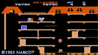 MAPPY NES 99 STAGES MAX GAMEPLAY WALKTHROUGH [upl. by Aigil222]