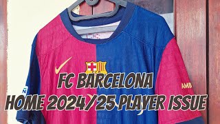 REVIEW JERSEY FC BARCELONA HOME 202425 PLAYER ISSUE  GO  🔥🔥 [upl. by Haianeb]