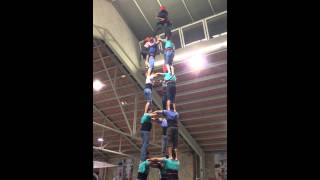 Castellers building human castles in Catalonia Spain [upl. by Bagger]