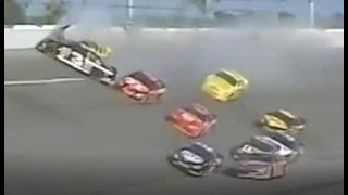 Dale Earnhardt Fatal Crash w Dale Jr MRN Interview  Full Speed Replays Better Audio [upl. by Seabrooke514]