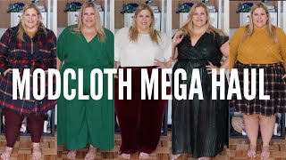 Mega Modcloth Plus Size Fall Haul This Haul is Bangin [upl. by Wallinga]