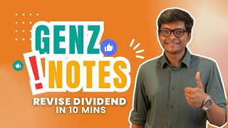 GenZ Notes  Revise Dividend in 10 Minutes Before Exam Day  CA Inter Law Jan  May  Sep 2025 [upl. by Arihday]