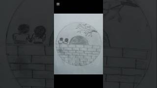 How to draw scenery Art scenerydrawing drawing viralvideo art trendingshorts foryou mdrawings [upl. by Chaiken]