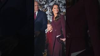 When Catherine and Princess Charlotte match in maroon for Christmas concert in 2022 [upl. by Inigo151]