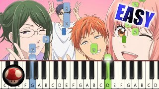 Wotaku ni Koi wa Muzukashii OP quotFictionquot  sumika EASY Piano Tutorial  ヲタクに恋は難しいOP【ピアノ簡単楽譜】フィクション [upl. by Llednor503]