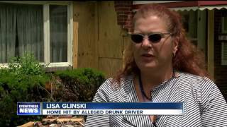 Alleged drunk driver crashes into West Seneca home [upl. by Dnallor]