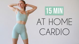 15 MIN BEGINNER CARDIO WORKOUT No Jumping Small Space Friendly No Equipment [upl. by Annasoh]