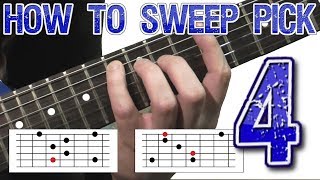 How to Sweep Pick 4  5String Arpeggios [upl. by Ahsirpac]