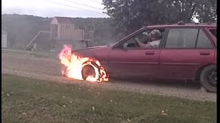 BEST BURNOUT EVER TIRE FIRE [upl. by Iborian]