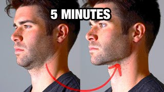 How to Get A More Defined Jawline  In Only 5 Minutes [upl. by Eceirahs821]