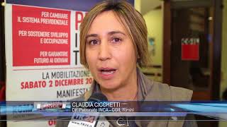 RIMINI Cgil pensioni i conti non tornano 27112017 [upl. by Nainatrad]