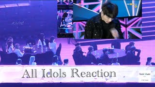 All Idols Reaction to BTS SMA 2019 Fake Love  VCR  IDOL  DAESANG  Encore Stage [upl. by Sally]