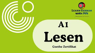 Goethe Zertifikat A1 Lesen  2023  Test 18  Reading Test  German  Exam Preparation [upl. by Euqinu]