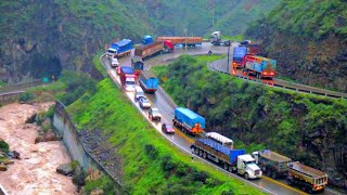 Rutas peligrosas  Lluvias y derrumbes  Carretera central  Buses del perú 2023 [upl. by Collimore]