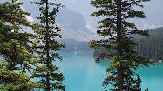 Canadian Rockies Glacier Fed Moraine Lake [upl. by Anikal]